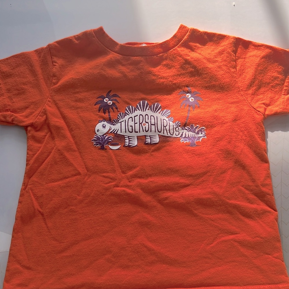 Kids Clemson Tiger “Tigersaurus” T-Shirt Size 5/6